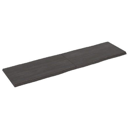 vidaXL Piano Tavolo Grigio Scuro 180x50x4 cm in Rovere Non Trattato