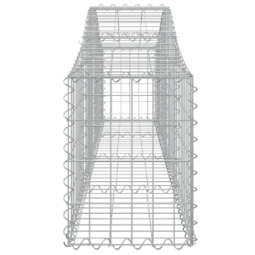 vidaXL Cesti Gabbioni ad Arco 7 pz 200x30x40/60 cm Ferro Zincato