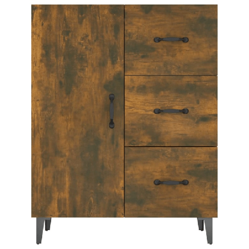 Credenza Rovere Fumo 69,5x34x90 cm in Legno Multistrato