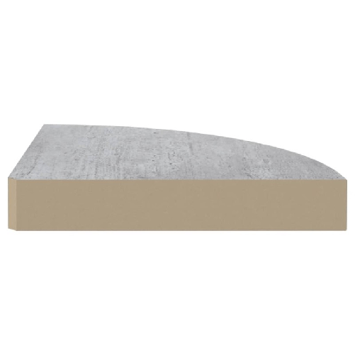 vidaXL Mensole Angolari 4pz Grigio Cemento 25x25x3,8 cm in MDF