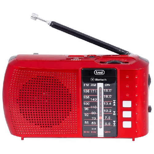 Trevi RA 7F20 BT Radio Portatile Multibanda con Bluetooth Usb MicroSD Batteria Ricaricabile Rosso Trevi RADIO PORTATILE MULTIBANDA WIRELESS USB MICRO