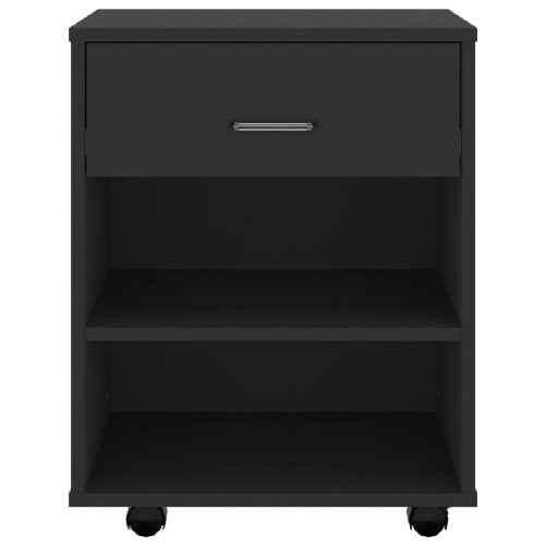 vidaXL Mobiletto con Rotelle Nero 46x36x59 cm in Truciolato
