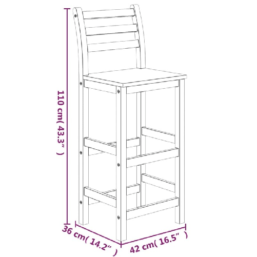Set da Pranzo per Giardino 5 pz in Legno Massello di Acacia