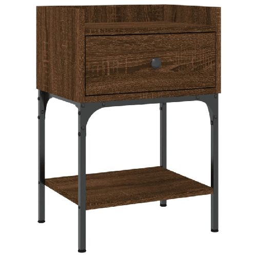 vidaXL Comodini 2 pz Rovere Marrone 40,5x31x60 cm in Legno Multistrato