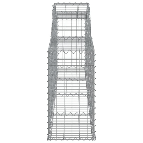 vidaXL Cesti Gabbioni ad Arco 7 pz 300x30x60/80 cm Ferro Zincato