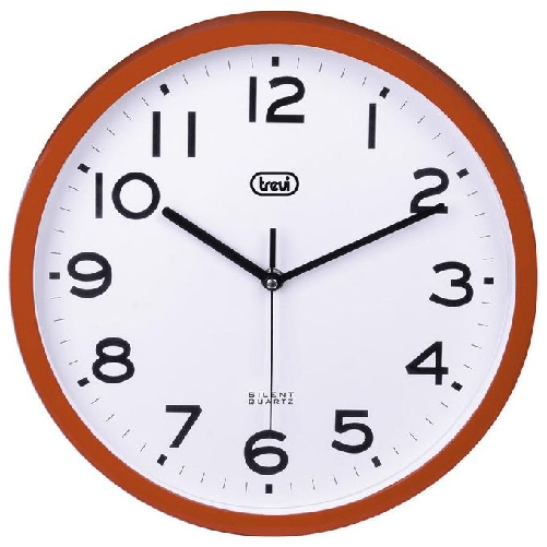 Trevi Orologio da Parete Analogico 30cm Movimento Silenzioso Sweep Rosso Trevi OM 3302 S Orologio al quarzo Rotondo Rosso, Bianco