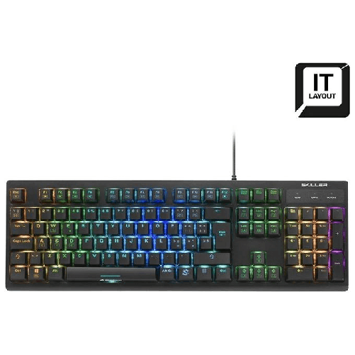Sharkoon SKILLER SGK30 Tastiera Gaming Meccanica Switch Blue Layout Ita Rgb Personalizzabile Sharkoon SKILLER SGK30 tastiera Gaming USB QWERTY Italian