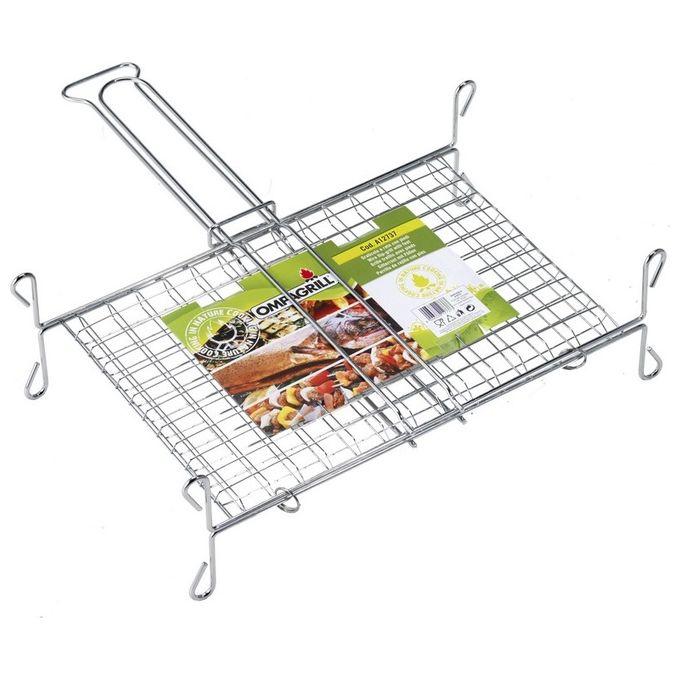 Griglia barbecue Ompagrill A12737 rete doppia con piedi