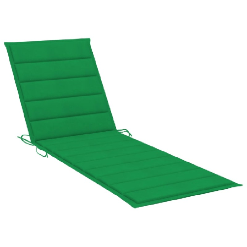 vidaXL Lettino da Giardino con Cuscino Verde Legno di Pino Impregnato