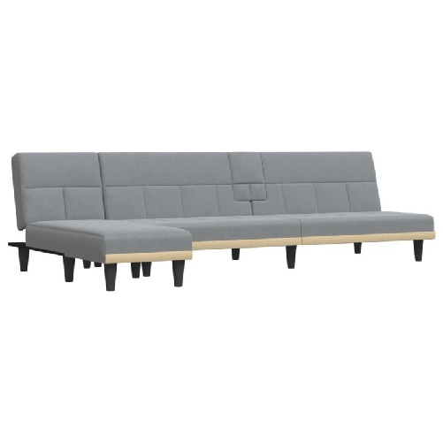 vidaXL Divano Letto a L Grigio Chiaro 255x140x70 cm in Tessuto