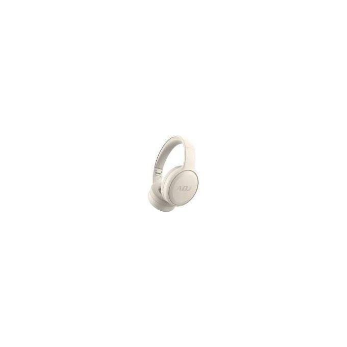 adj DEEP 2.0 - WIRELESS HEADPHONES CUFFIA BLUETOOTH 5.1 PASTEL PINK (Bianco panna)