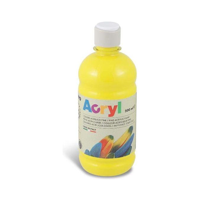 Primo tempera acrilica 500ml giallo 4003ta500201 - pittura alta qualità asciugatura rapida Primo Bottiglia 500ml Tempera Acrilica Giallo Primario