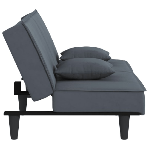 vidaXL Divano Letto Grigio Scuro in Velluto