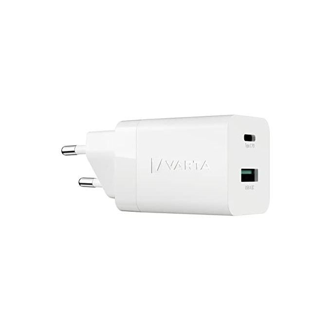 Caricabatterie VARTA 38 W 1x USB-C 1x USB-A alimentatore QC 3.0 a 2 porte