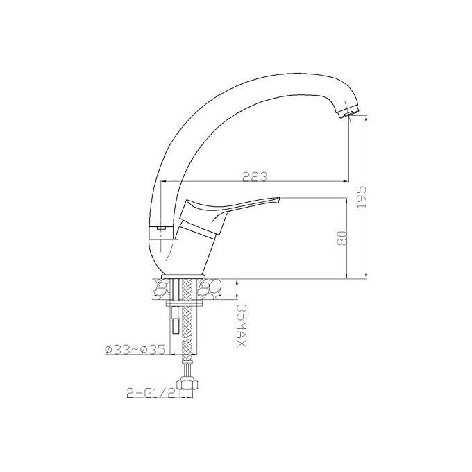 Miscelatore lavello cucina terra di francia rubinetteria serie sei
