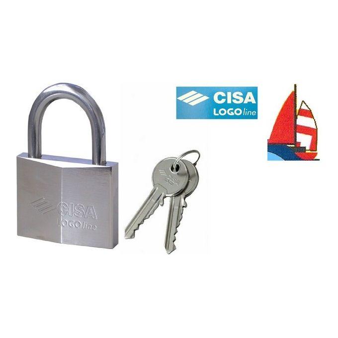 Cisa 21710500 Lucchetto Ad Arco Inox Mm 50 Chiave Piatta Cifratura Kd