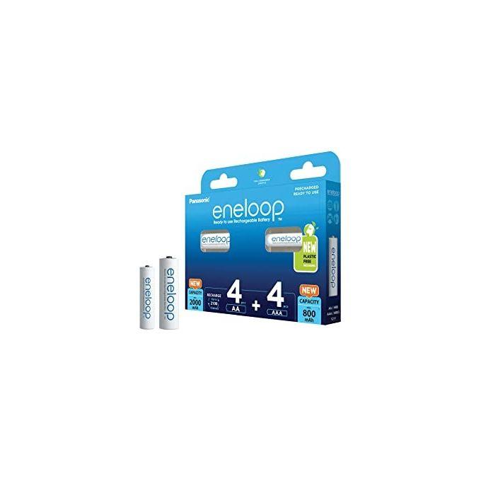 Panasonic Eneloop Combipack 4xAA 4xAAA Accus 2x4 Pezzi