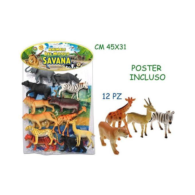 Teorema Animali Savana 12 Pezzi