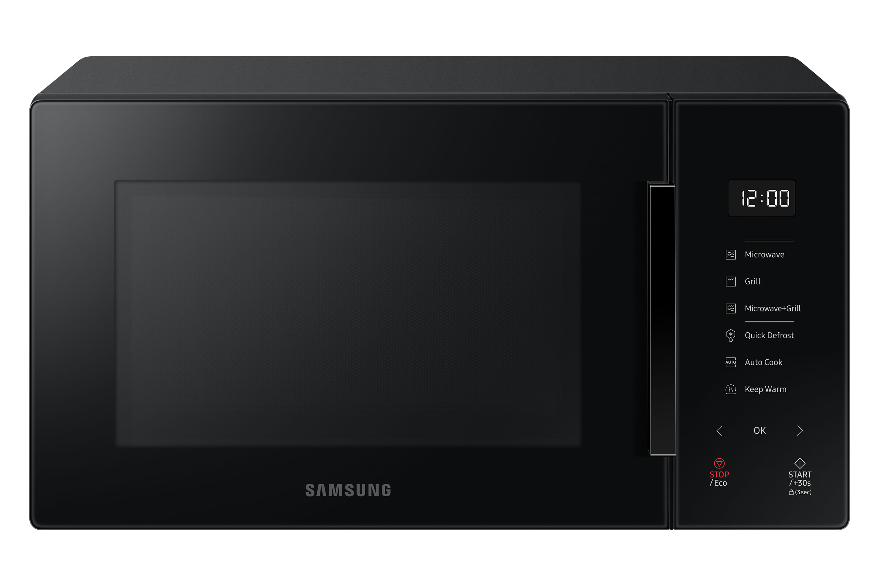 Samsung MG23T5018AK Forno Microonde 23 Litri 1100W Cottura Automatica e Home Dessert Glass Design Nero