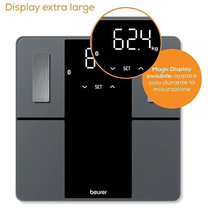 Beurer BF 500 BT Super Black Edition Bilancia Diagnostica Elegante con Funzione Bluetooth