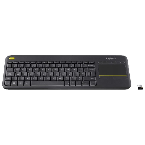 Logitech k400 plus tv tastiera rf wireless azerty francese nero Logitech K400 Plus
