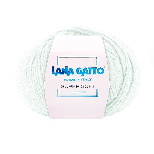 Lana Gatto Gomitolo 100% Pura Lana Vergine Merino Extrafine, Linea Super Soft - Tonalità Verde