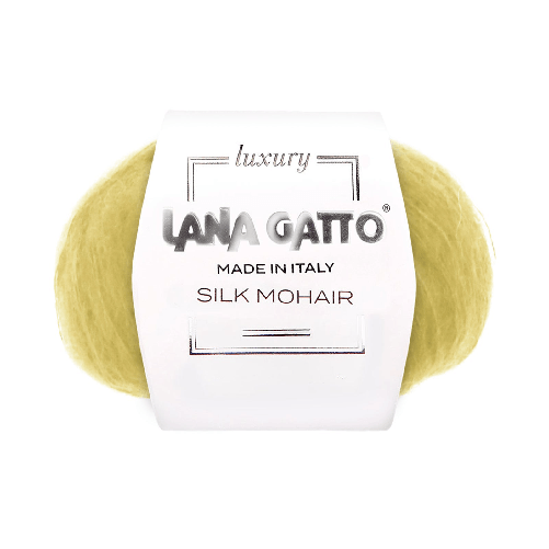 Lana Gatto Gomitolo Silk Mohair, Linea Luxury - Tonalità Verde