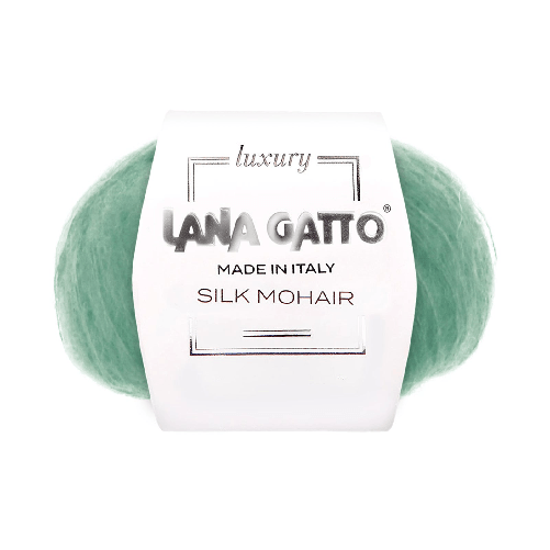 Lana Gatto Gomitolo Silk Mohair, Linea Luxury - Tonalità Verde