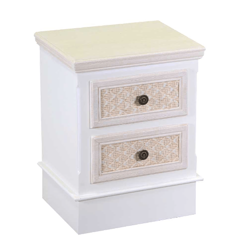 Vacchetti Mobiletto legno losanna 2 cassetti crema cm37x30h49