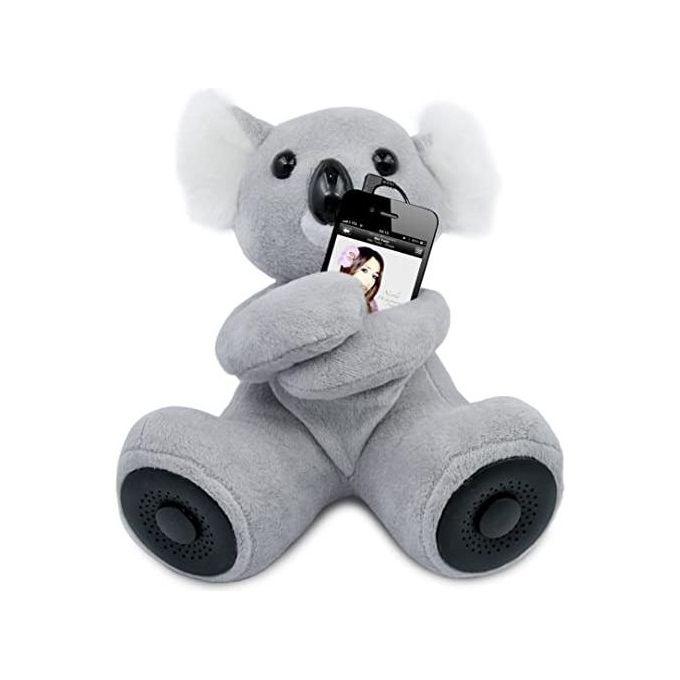 HI-FUN Hi-Koali Peluche con Speaker Color Grigio Chiaro per un Audio di Qualita' e Divertimento senza Limiti