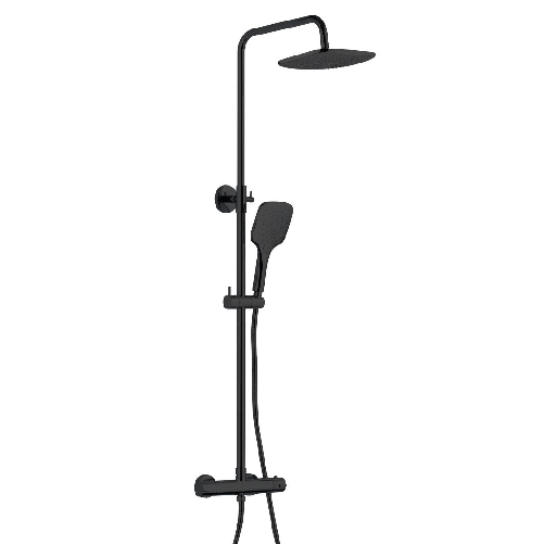 Colonna doccia attrezzata slot black termostatica 2 funzioni doccetta quadro *** confezione 1