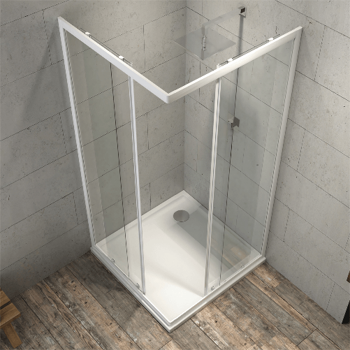 Box cabina doccia angolare corner due ante scorrevoli cristallo temprato trasparente *** misure 71.5-74.5x71.5-74.5xh...