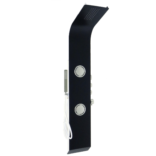 Colonna doccia 006 alluminio black/white 3 funzioni 2 bocchette idro lombari l22xp44xh145