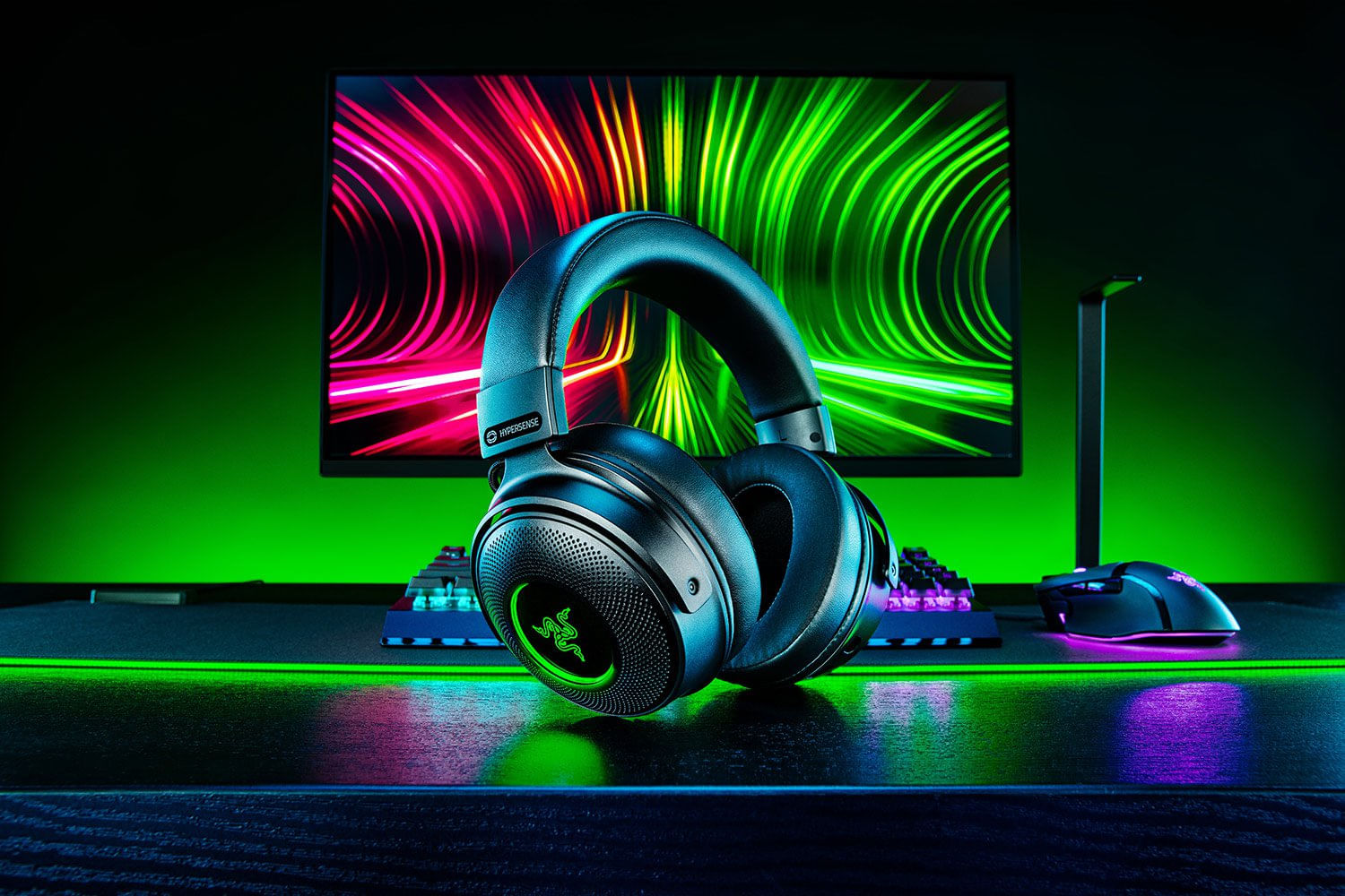 Razer Kraken V3 Pro Auricolare Con cavo e senza cavo A Padiglione Giocare USB tipo A Nero (Kraken V3 Pro)