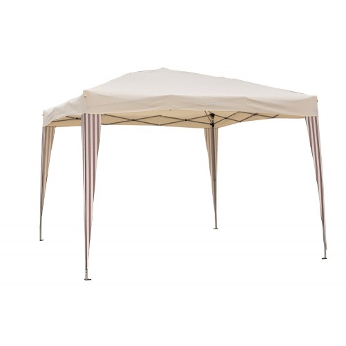 Gazebo 3x3 Beige a Fisarmonica Giardino Richiudibile Portatile Pieghevole Sacca