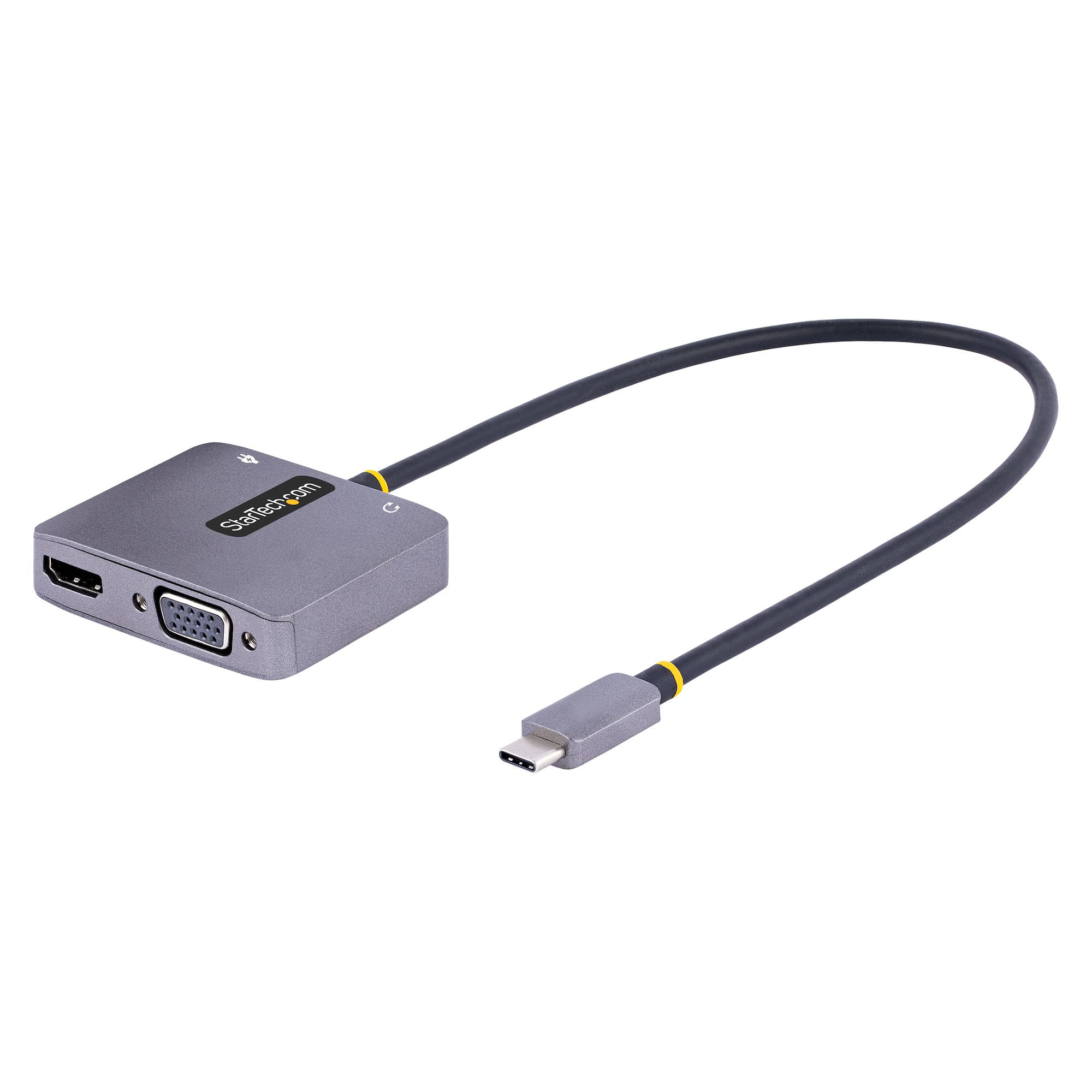 StarTech.com Adattatore USB-C a VGA/HDMI, Adattatore Multiporta USB Type-C a VGA/HDMI 4K 60Hz HDR con Uscita Audio da 3 StarTech.com Adattatore USB-C