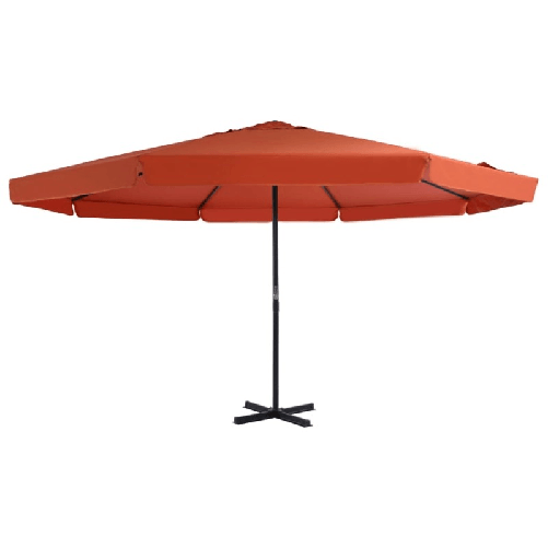 Ombrellone da Esterni con Palo in Alluminio 500 cm Terracotta
