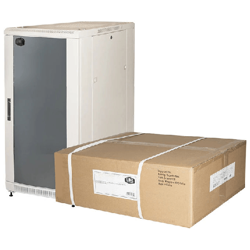 Armadio Rack Per Reti 19 22U (A)1166 (L)600 800 Colore Grigio Porta Vetro Disassemblato