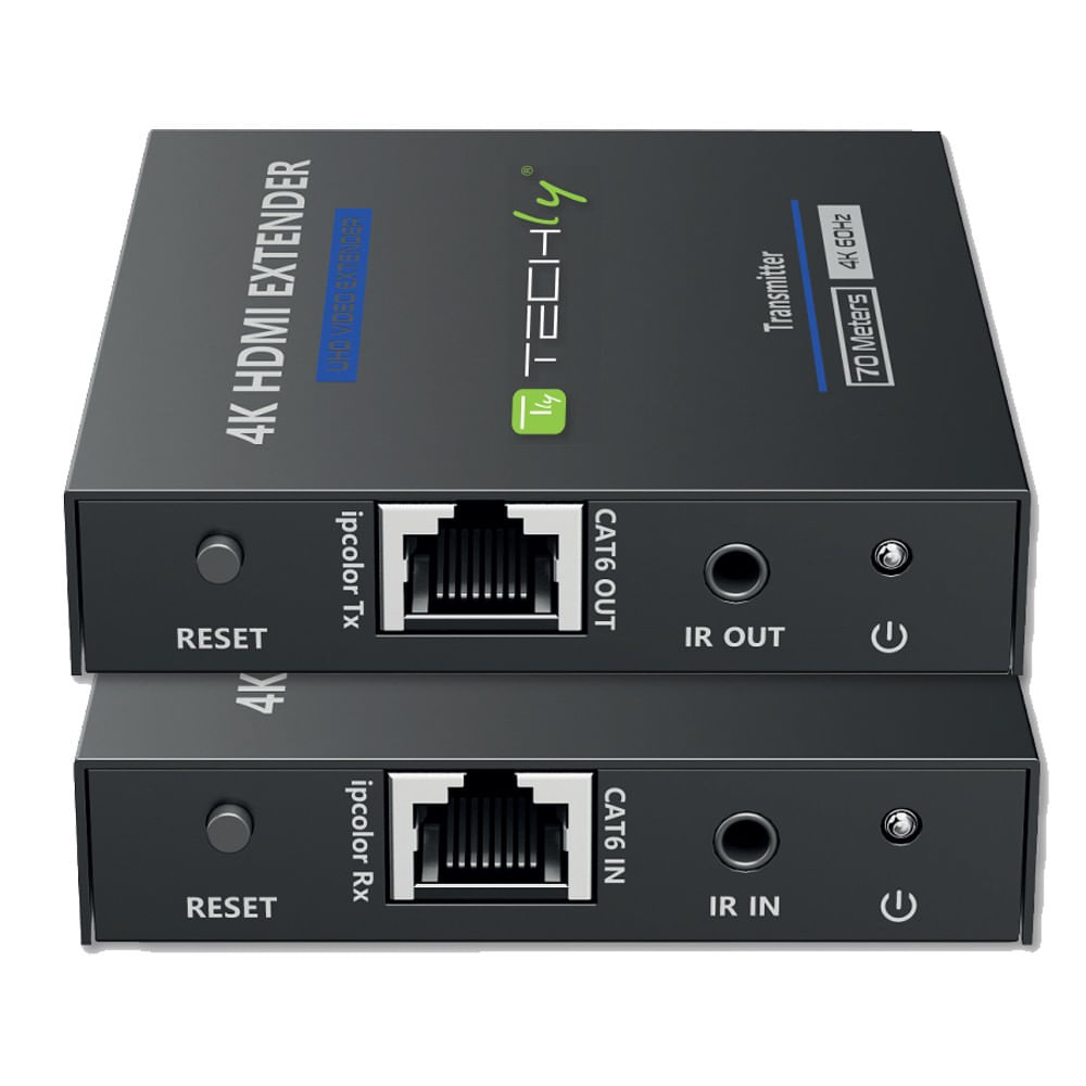 Techly IDATA EXT-565 moltiplicatore AV Trasmettitore e ricevitore AV Nero