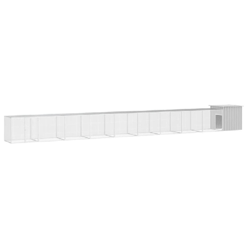 Gabbia per Polli Grigia 1000x91x100 cm Acciaio Zincato