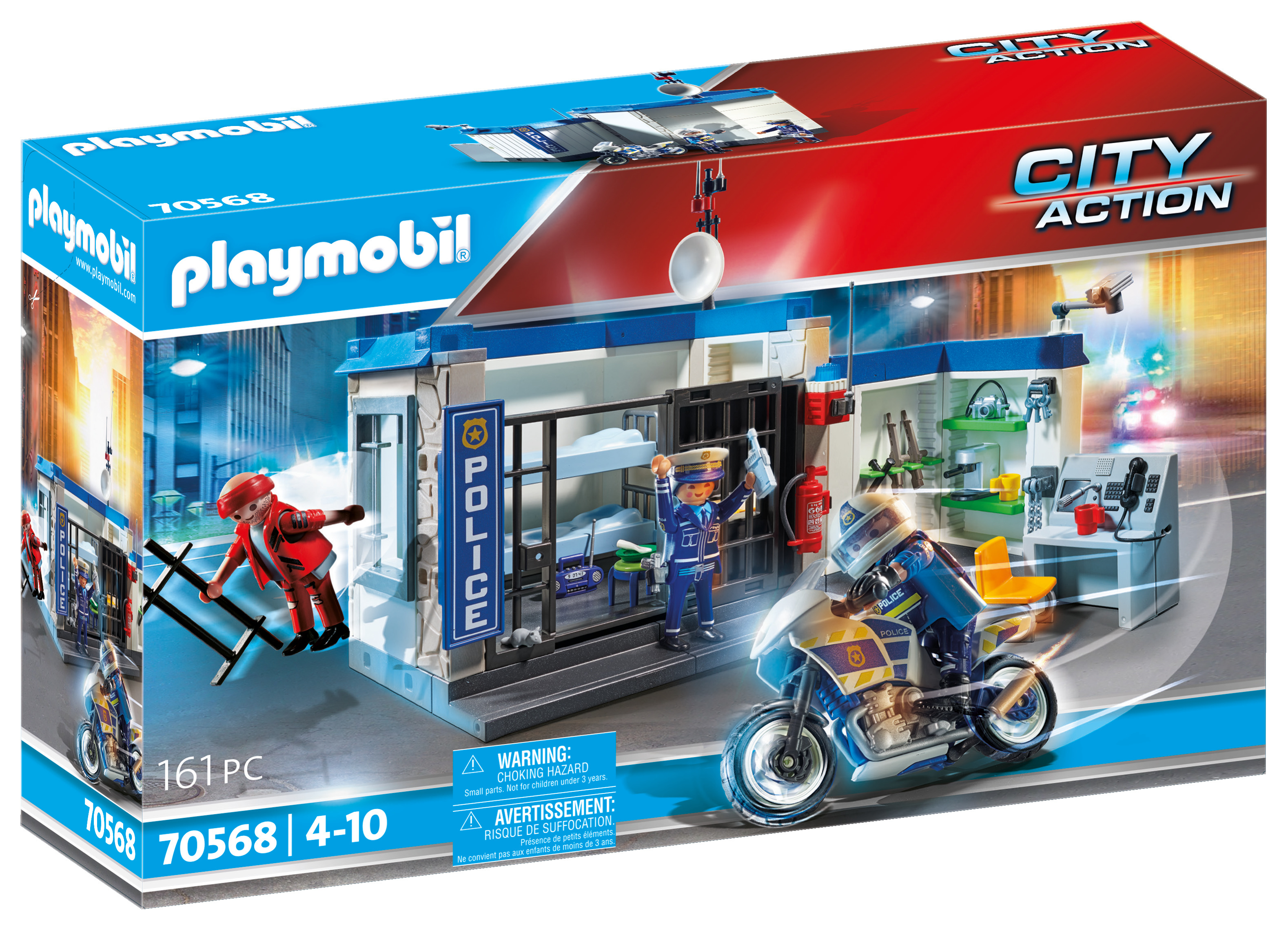 Playmobil City Action - La polizia evade dalla prigione (70568) Playmobil City Action 70568 set di action figure giocattolo