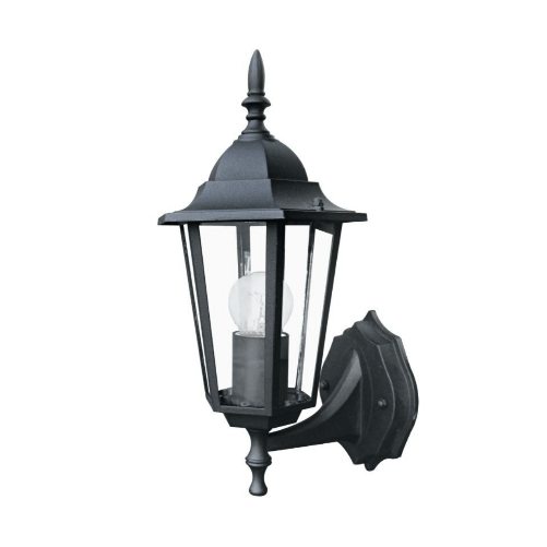 Fan Europe Lanterna a parete da esterno alluminio nero attacco e27 ip44 diffusore in vetro F.A.N. EUROPE Lighting Milano LANT/AP1A