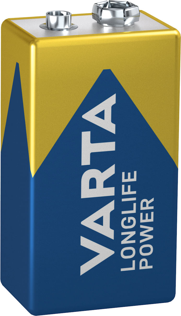 Varta batteria longlife power transistor pp3 alcalina blister 1 pezzo Varta Longlife Power, Batteria Alcalina, 9V, E-Block, 6LP3146