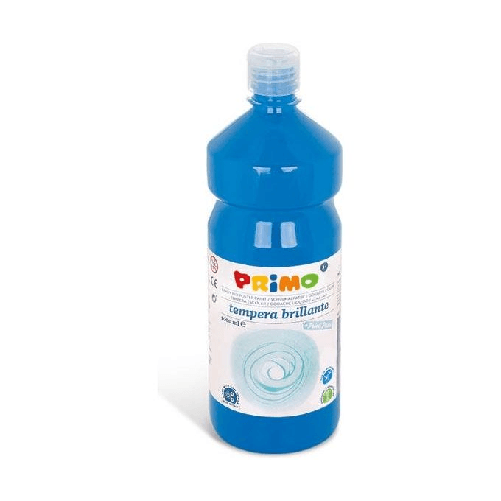 PRIMO - MOROCOLOR Tempera pronta Primi Passi 1lt cyano PRIMO Primo 204BR1000501 colore a tempera 1000 ml Bottiglia Ciano