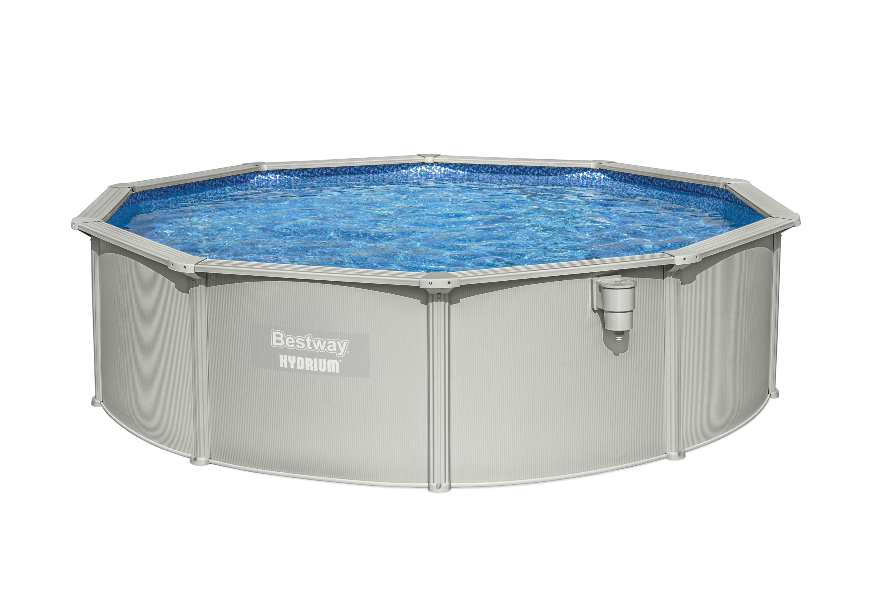 Bestway Hydrium 56384 piscina fuori terra Piscina con bordi Piscina rotonda 17430 L Blu, Grigio