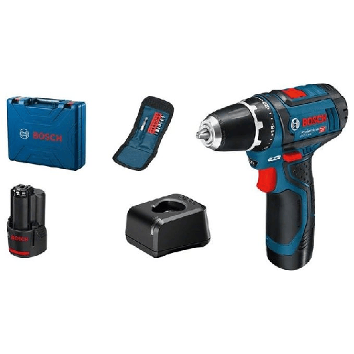Bosch GSR Professional 12V-15 - trapano avvitatore - a batteria - 2 velocitÃ 10 mm - 30 Nm - 2 batterie Bosch GSR 12V-15 Nero, Blu, Arancione
