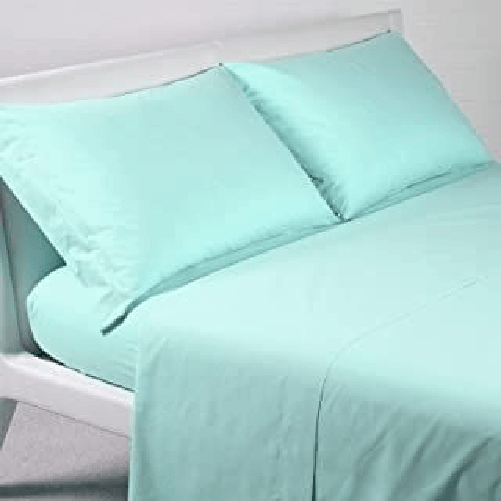 Caleffi Cotone tinta unita Completo Lenzuola, Cotone , Acqua