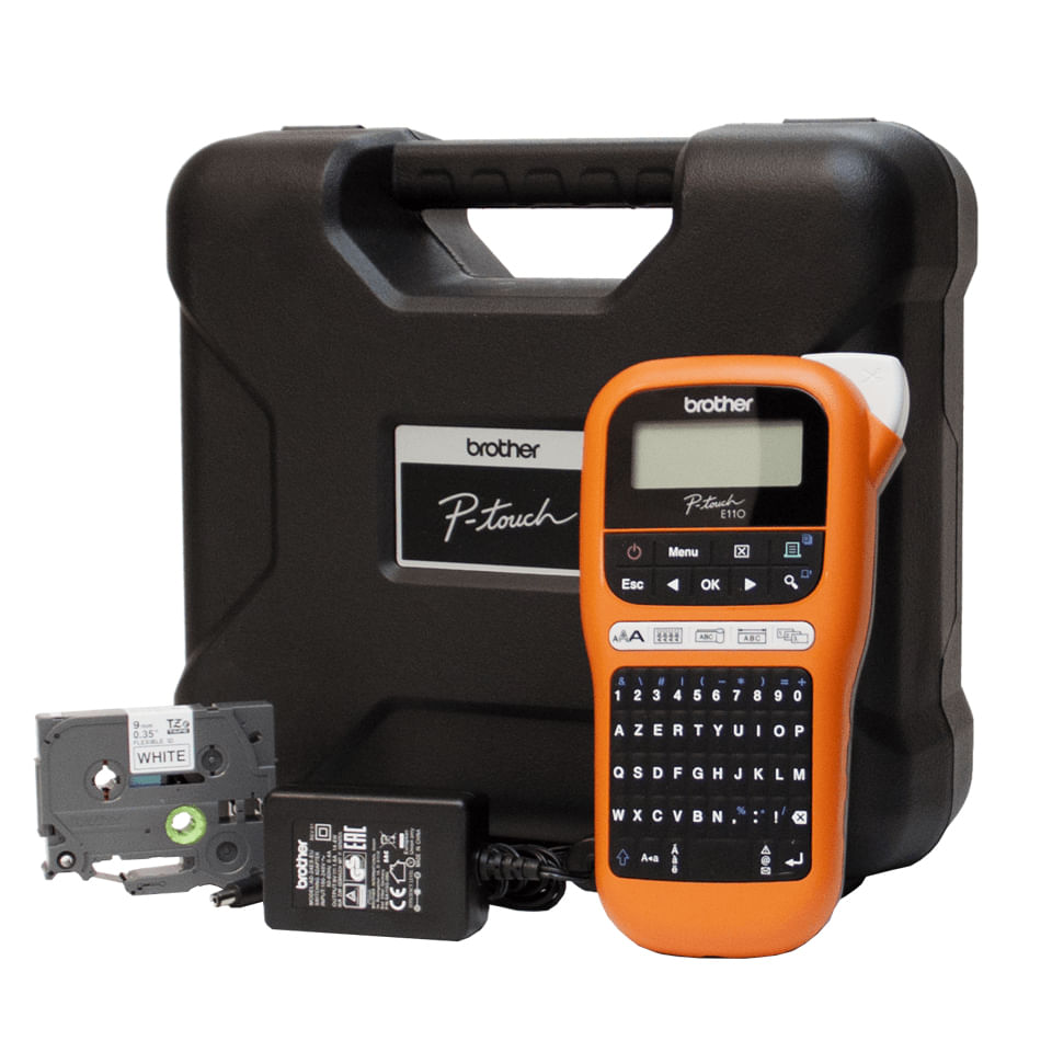 Brother PT-E110VP stampante per etichette (CD) Termica diretta A colori 180 x 180 DPI 20 mm/s TZe QWERTY
