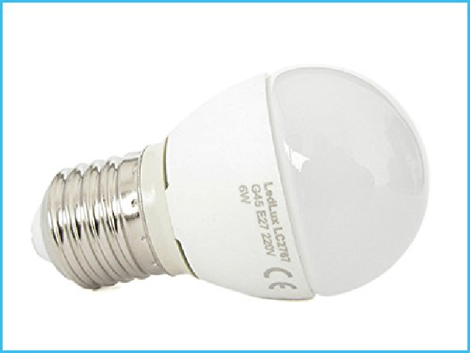 Lampada A Led E27 G45 6W Bianco Neutro Forma Sfera Bulbo Palla 240 220V