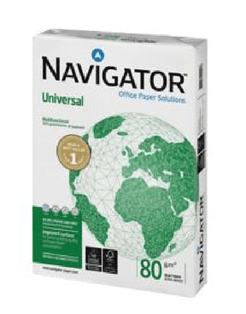Navigator Universal Carta Premium per ufficio, Formato A4, 80 gr, Confezione da 5 risme da 500 Fogli